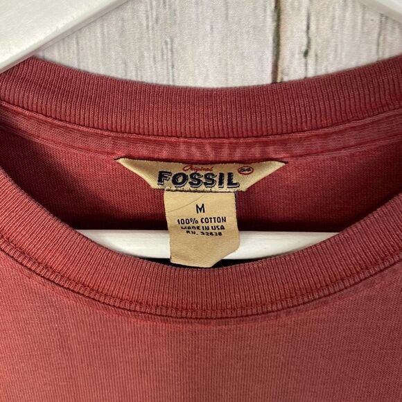 Vintage Fossil Patch T Shirt Y2K Size Medium C - Picture 3 of 7